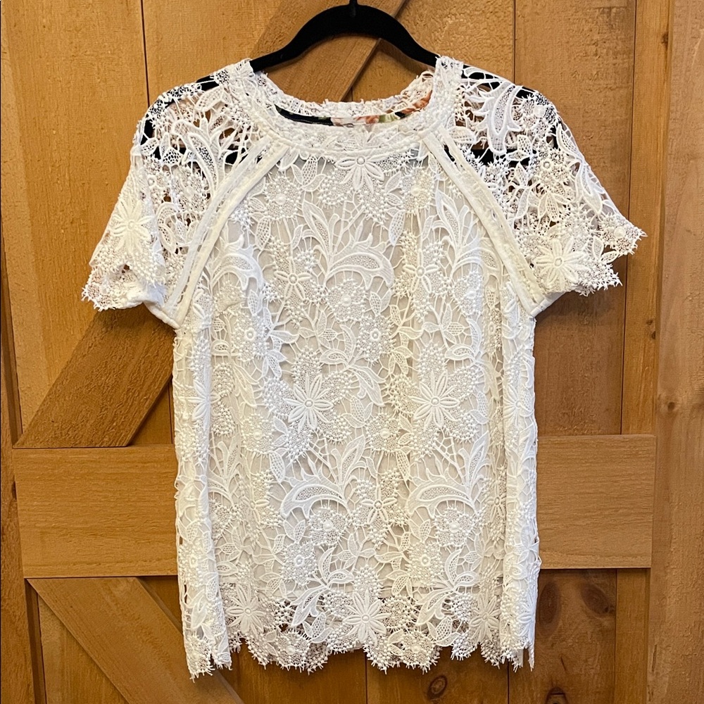 Elegant White Lace Top